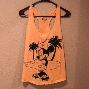 Peach Surfer Minnie Mouse tank top